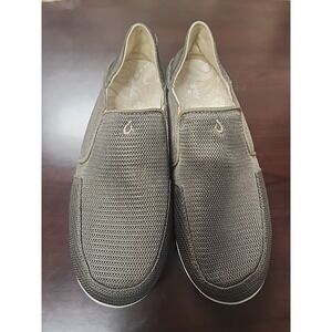 Olukai Pehuea Knit Mesh Loafers Women's Size 9 Gray Drop-In Heel Comfort Support